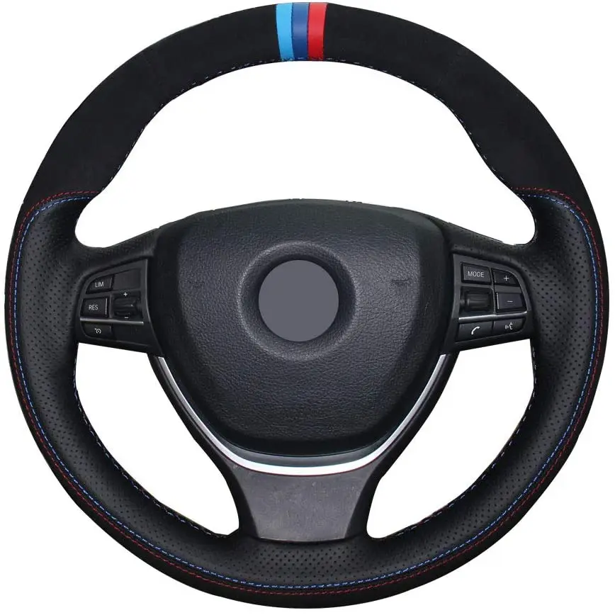

DIY Sew Leather Suede Steering Wheel Cover for BMW F07 F10 F11 525i 550i 528i 535i 540i F06 F12 F13 F01 5 6 7 Series