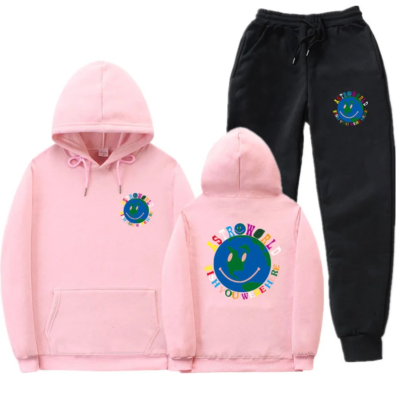 

TRAVIS SCOTT Hoodies pants Streetwear Fleece Hoodie Sweatshirt Men Women Tracksuit sweatshirt homme Sweatpants Suit