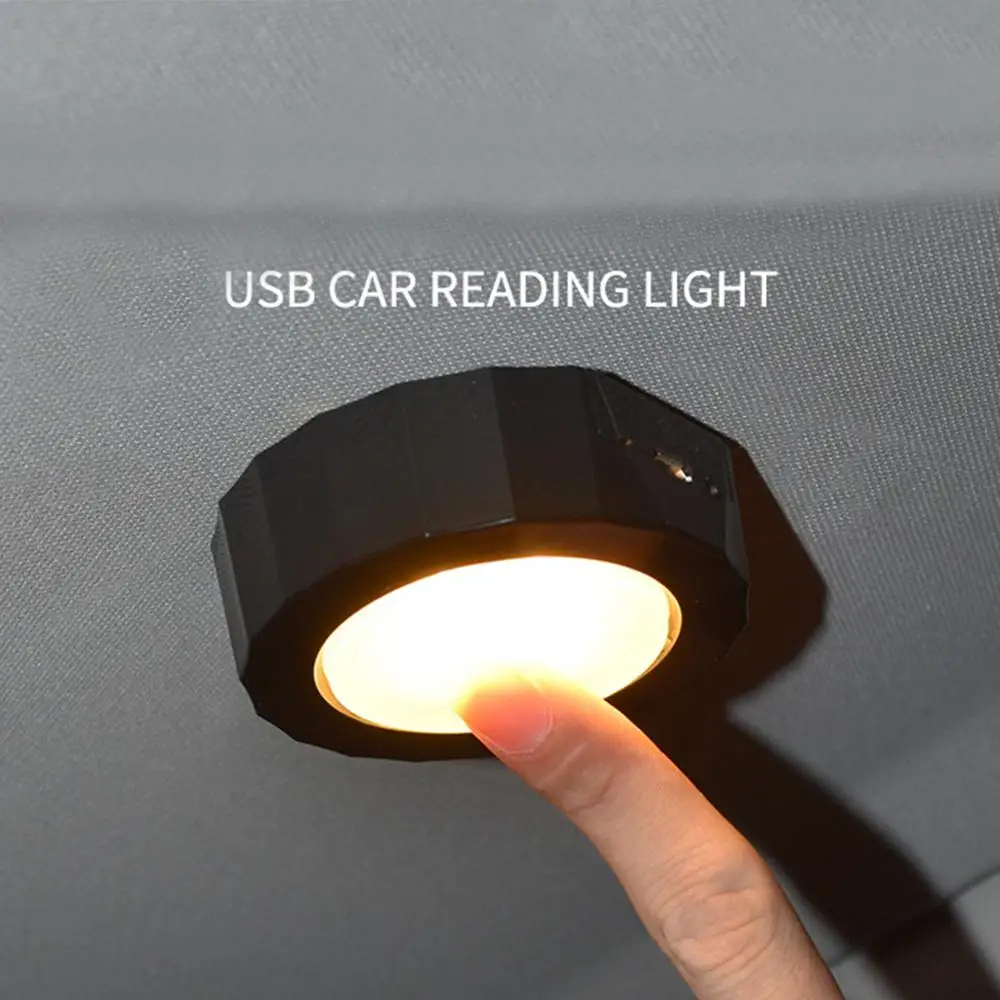 

12V автомобильные сенсорные лампы для чтения, три цвета, USB зарядка, внутренняя крыша, потолочный купольный светильник