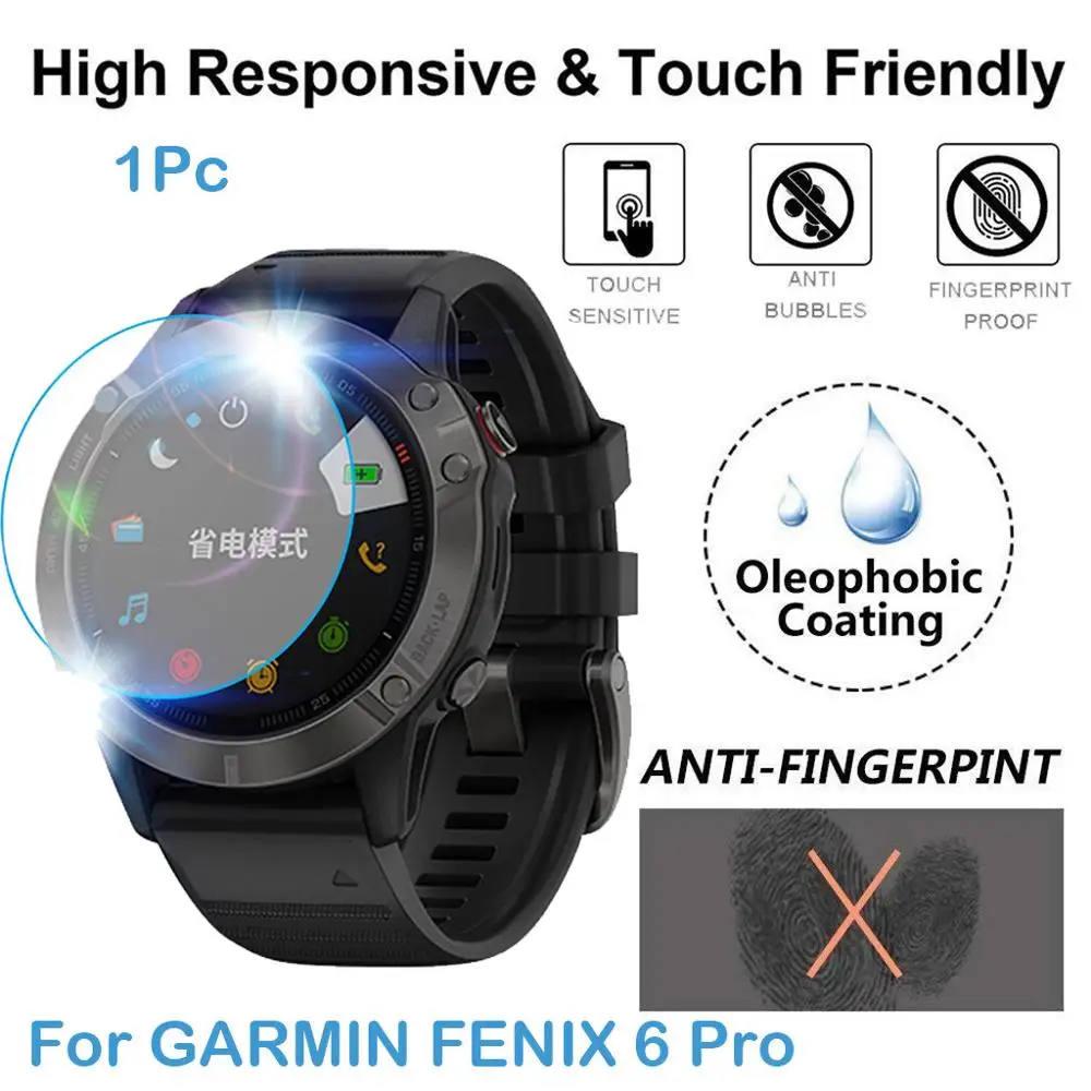 1/3 шт. ультра прозрачная пленка из закаленного Стекло Экран протектор для GARMIN FENIX 6/6X Pro защитные аксессуары крышка#903