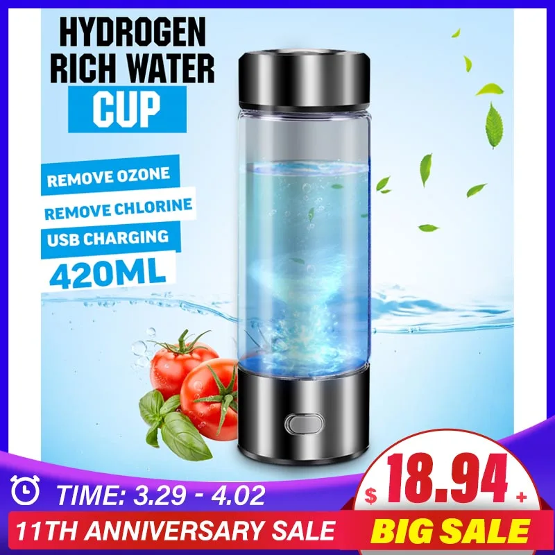 Портативный Перезаряжаемый ионизатор воды 420 мл|Водяные фильтры| |