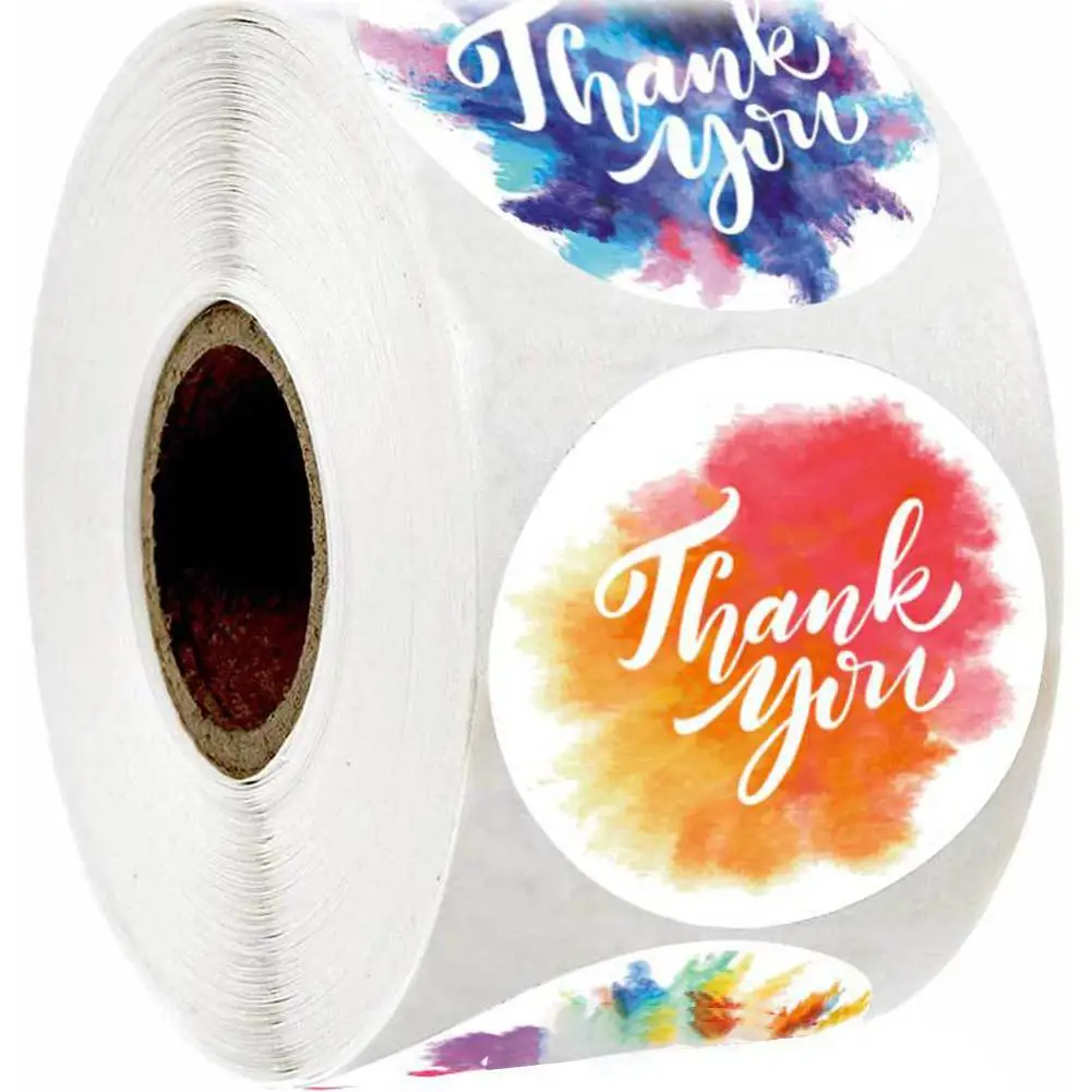 

GloryStar 500pcs Per roll floral Sticker Seal Labels Christmas Gift Decoration Sticker for Package Stationery Sticker