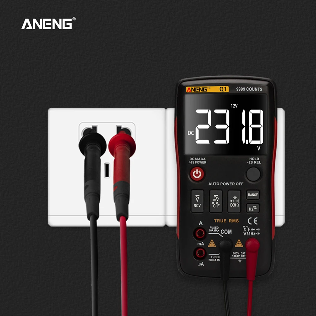 ANENG Q1 мультиметр с цифровым дисплеем тестер сопротивления напряжения