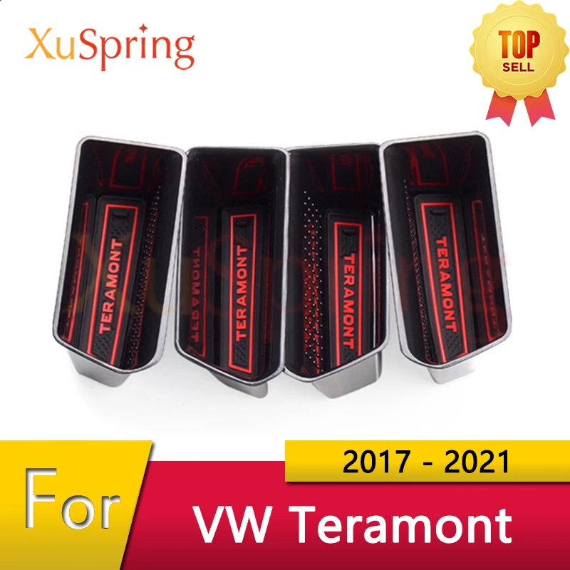 Для VW Atlas Teramont 2017-2021 7 сидений Автомобильная дверь ящик для хранения поручни