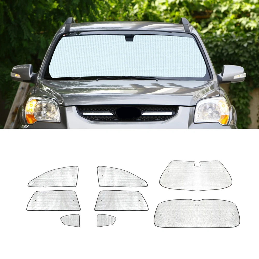 

For KIA Sportage 2005-2010 Car Windshield Sunshade Sun UV Shield Block Cover One Set for Front Side Window Interior Accessories