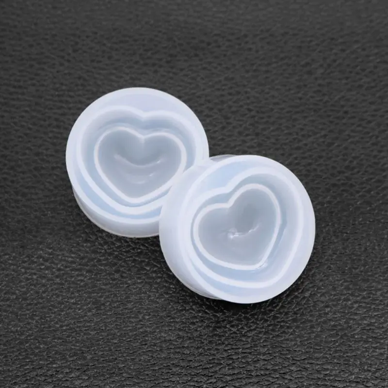 

Free shipping DIY Crystal Epoxy Silicone Mold Double-layer Love Heart Shape Resin Molds