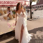 Свадебное платье принцессы LORIE с аппликацией сердечком с пышными рукавами платье невесты трапециевидной формы с открытой спиной
