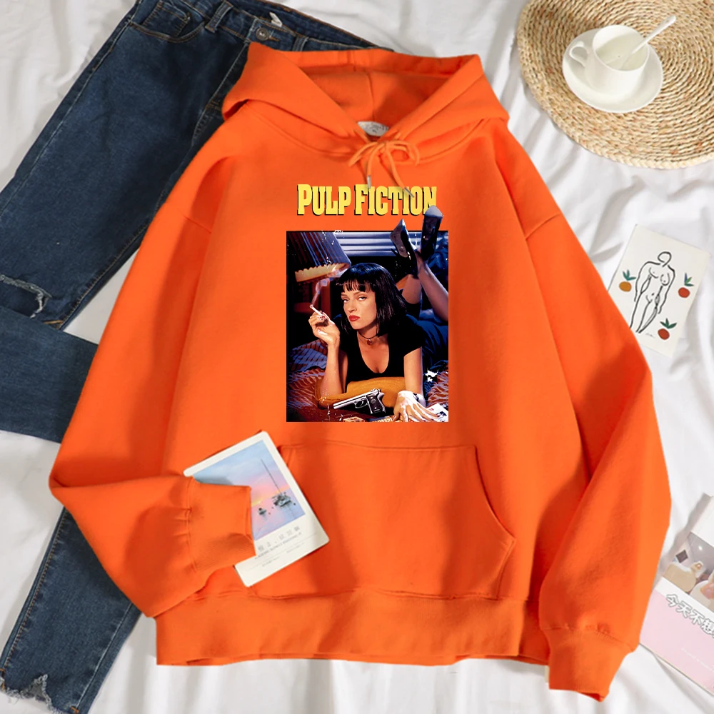 

Женская Повседневная Толстовка с капюшоном, в стиле американского фильма криминальной фантастики, осенняя теплая флисовая куртка, одежда в...