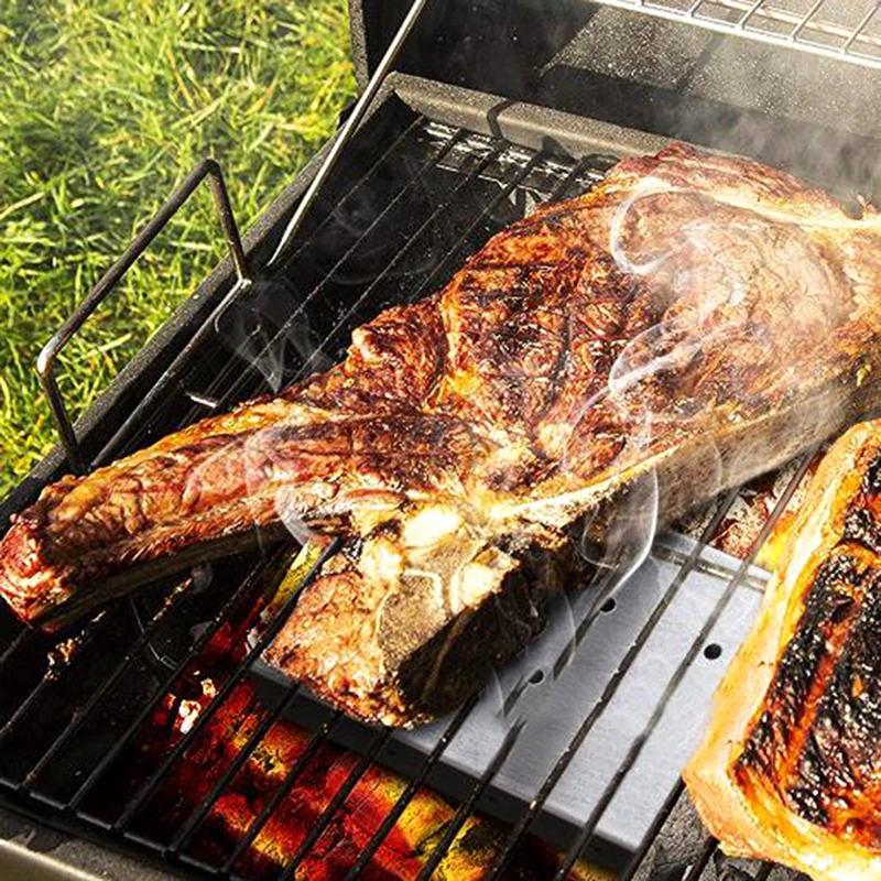 Моющаяся и складная дымовая коробка из нержавеющей стали для барбекю с