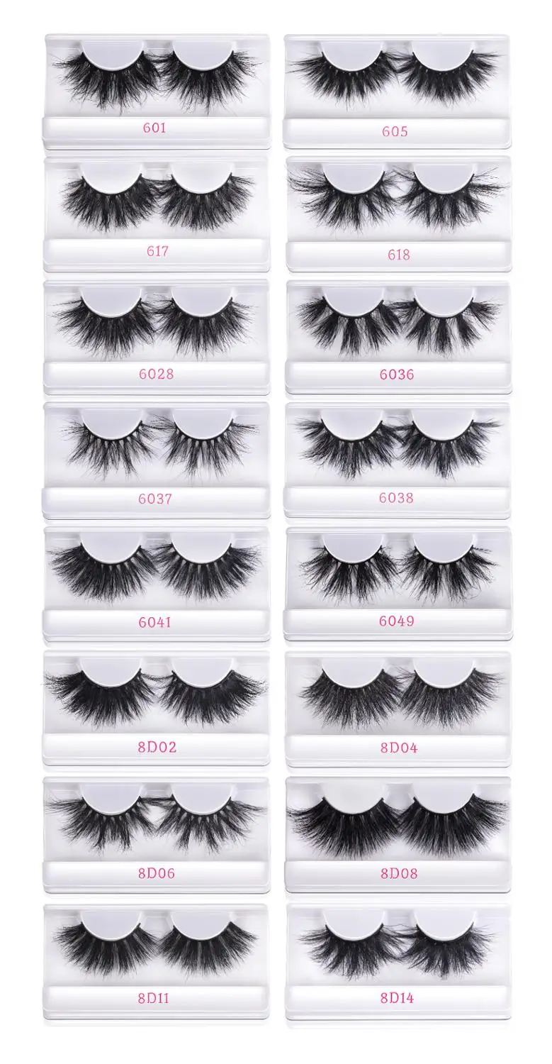 

THINKSHOW 25mm Fluffy Mink Lashes Real 8D Mink Messy Wispy Natural Eyelashes Dramatic Long Handmade Mink Eyelash Wholesale
