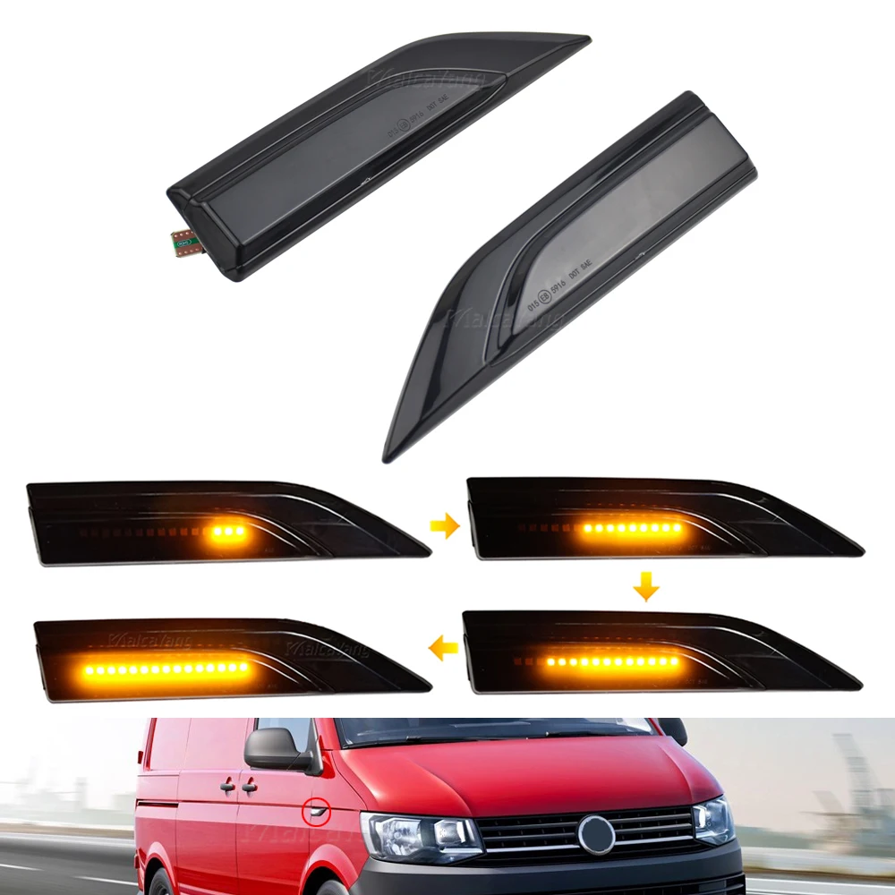 Светодиодный боковой габаритный фонарь для VW Transporter T6 Multivan Caddy MK4 динамический