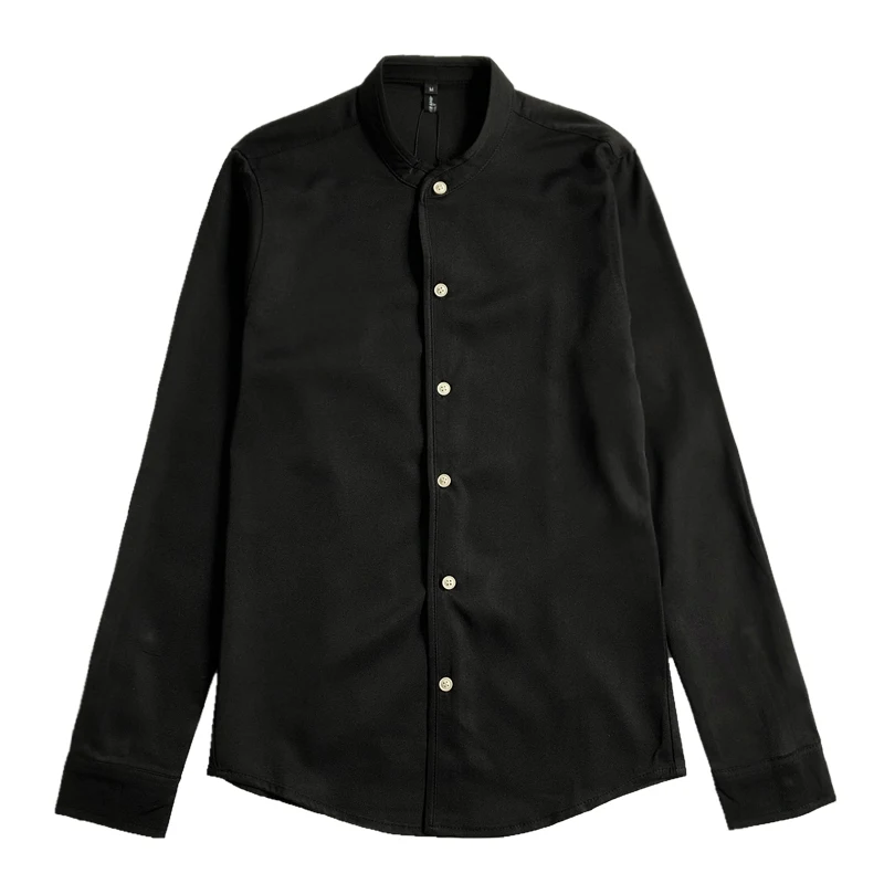 Рубашка мужская с длинными рукавами Повседневная Блузка кроя Slim Fit