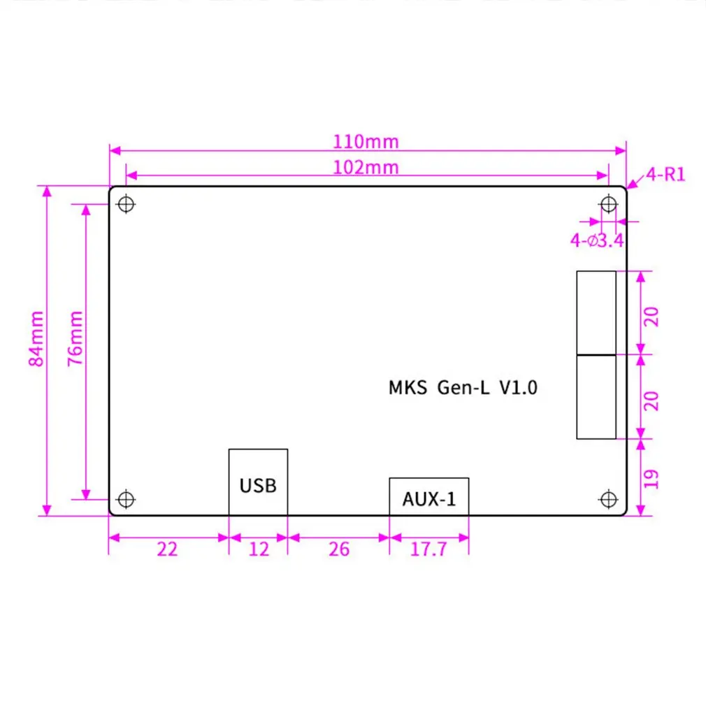 MKS GEN L V1.0 Controller Board 3D Printer Board Motherboard Mainboard ...