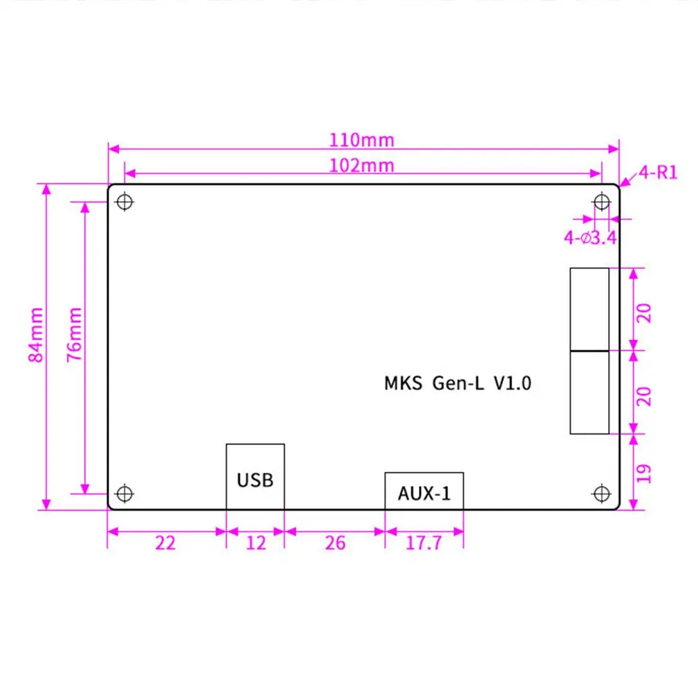 

MKS GEN L V1.0 Controller Board 3D Printer Board Motherboard Mainboard Compatible Ramps&marlin for 4988/DRV8825/TMC2100 Driver