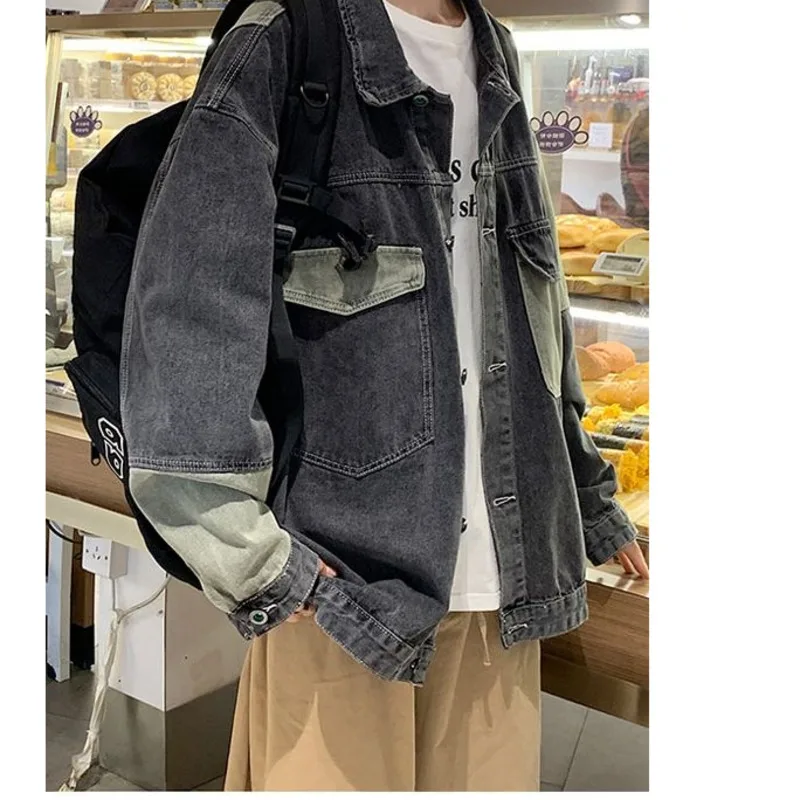 

Men's jackets 2021 spring and winter new slim-fit all-match denim jacket loose casual personality young men's clothing