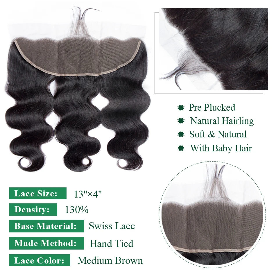 Virgo бразильские волосы волнистые пряди человеческие с фронтальной волной