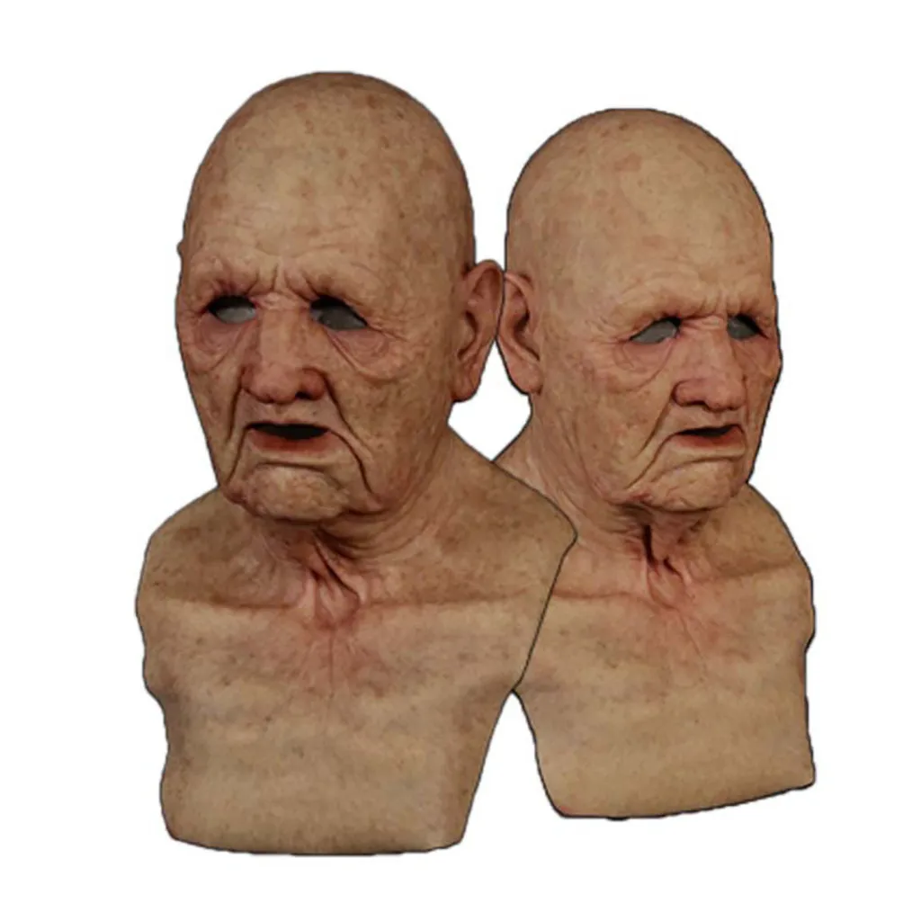 

Another Me-The Elder Halloween Masque Holiday Funny Masks Supersoft Old Man Adult Mask Cosplay Prop Creepy Party Decoration
