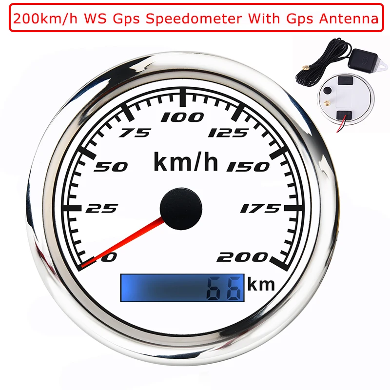 Датчик скорости 60 км/ч 120 200 85 мм GPS водонепроницаемый с красной подсветкой для Mairne