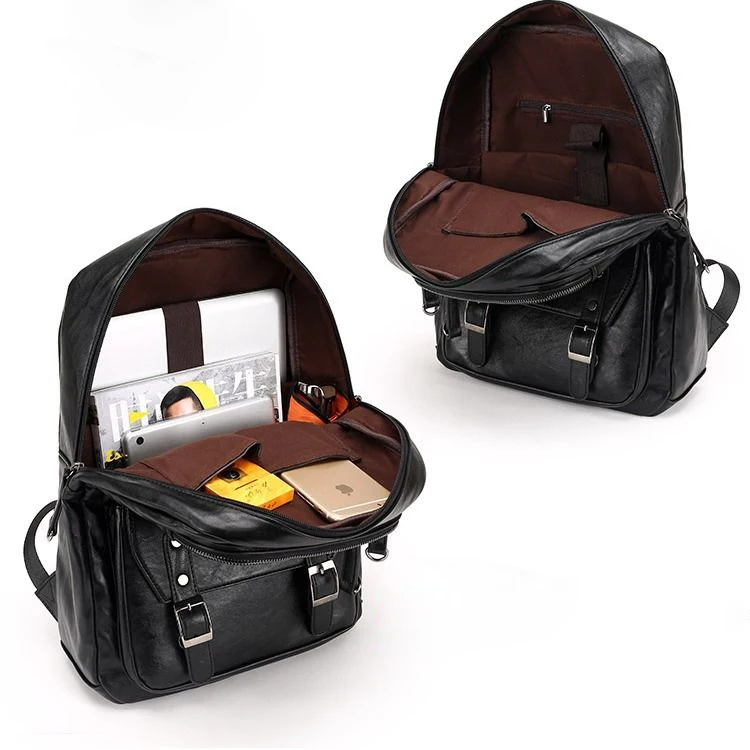 Мужские рюкзаки из 100% натуральной кожи повседневная мужская сумка на спине