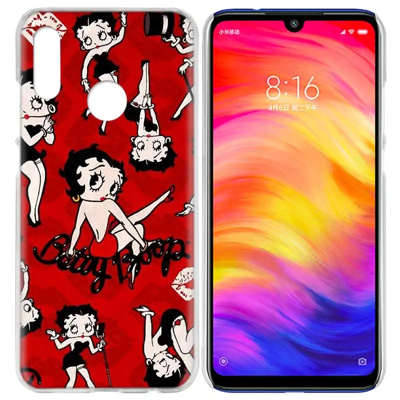 06 Чехол для Xiaomi Redmi Note 7 7A фотоаппаратов моментальной печати 7S 6 6A 5 Y3 K20 mi 8 до 9 лет CC9 CC9E A1 A2 A3 играть F1 Lite Pro Plus Betty Boop мультфильм - Цвет: 06