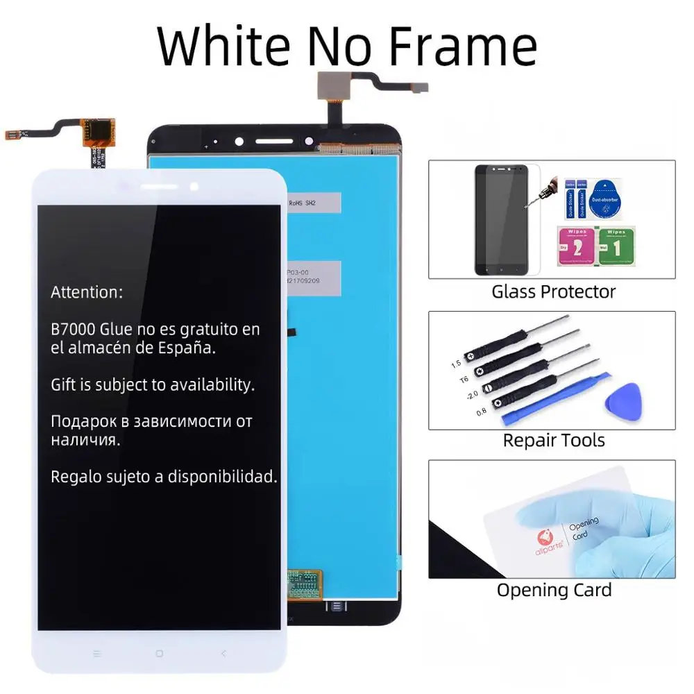 White No Frame Дисплей для XIAOMI Mi Max 2 LCD в сборе с тачскрином на рамке Черный и белый золото - Цвет: White No Frame
