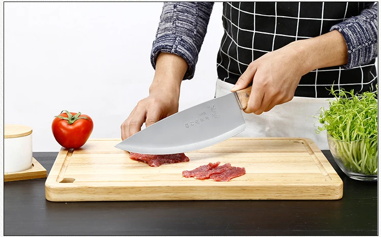Профессиональный кованый китайский нож из нержавеющей стали, мясник, нож для нарезки мяса, кухонные ножи шеф-повара