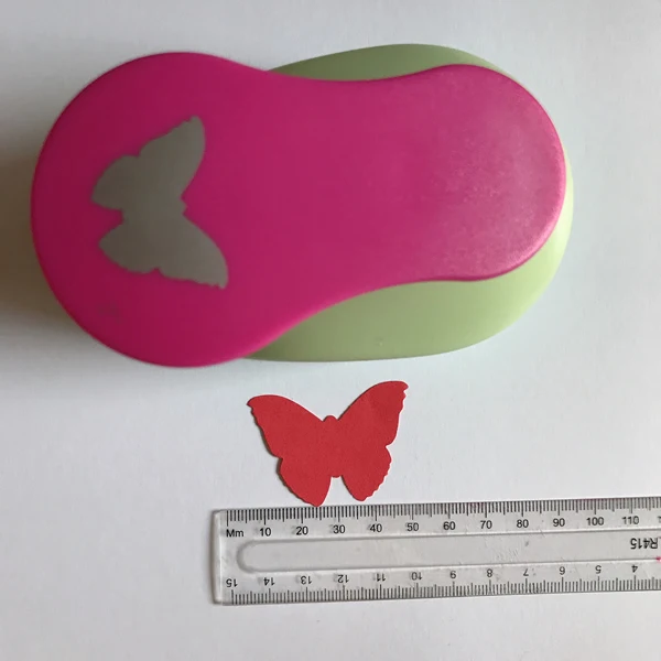 Прозрачный 2 ''Ремесло Удар Бабочка Diy Скрапбукинг Пробойники цветок Furador Perfurador резак бумаги Птица/Роза/лист - Цвет: butterfly