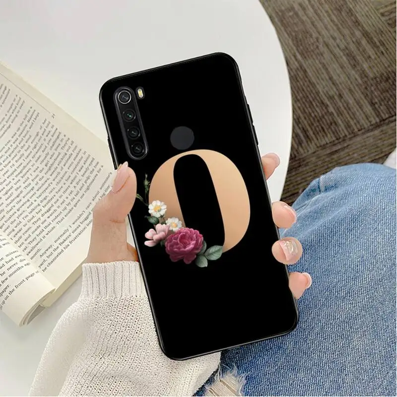 

26 Letter A-Z Phone Case For Redmi note 8Pro 8T 6Pro 6A 9 Redmi 8 7 7A note 5 5A note 7 case Soft Silicone Case Fundas