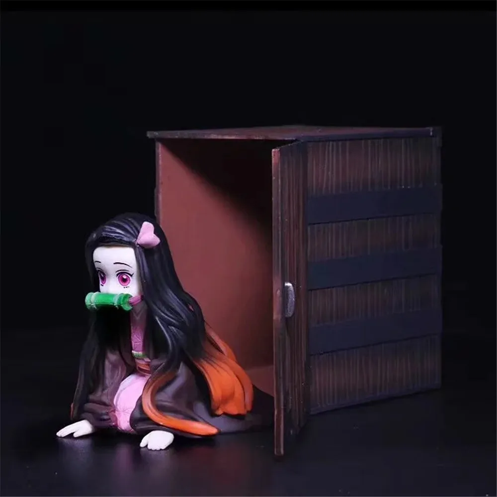 

Demon Slayer Kamado Nezuko Action Figures Kimetsu no Yaiba Girl Toy Cute PVC Statue Tanjirou Anime Figurine Model Collector Doll