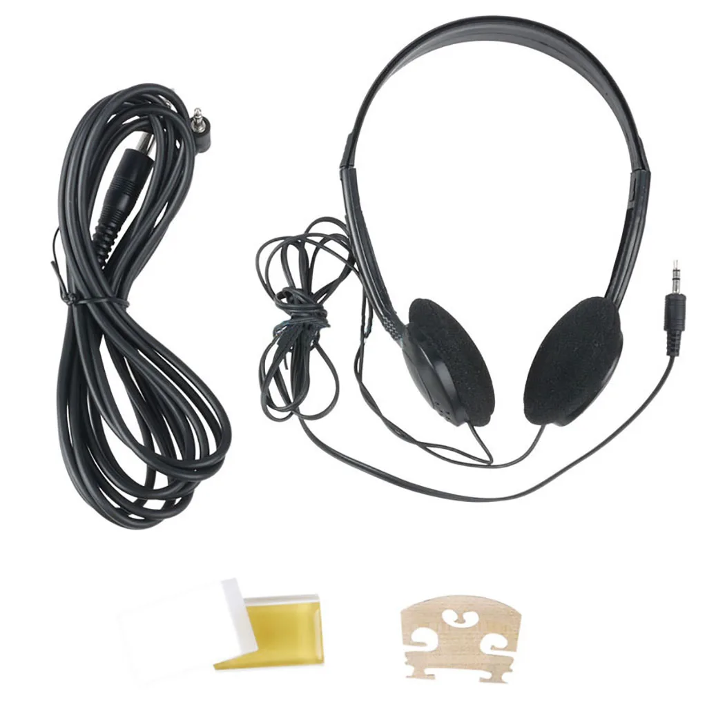 4/4 полноразмерная электрическая скрипка 4 строки Искусственная черная Кленовая