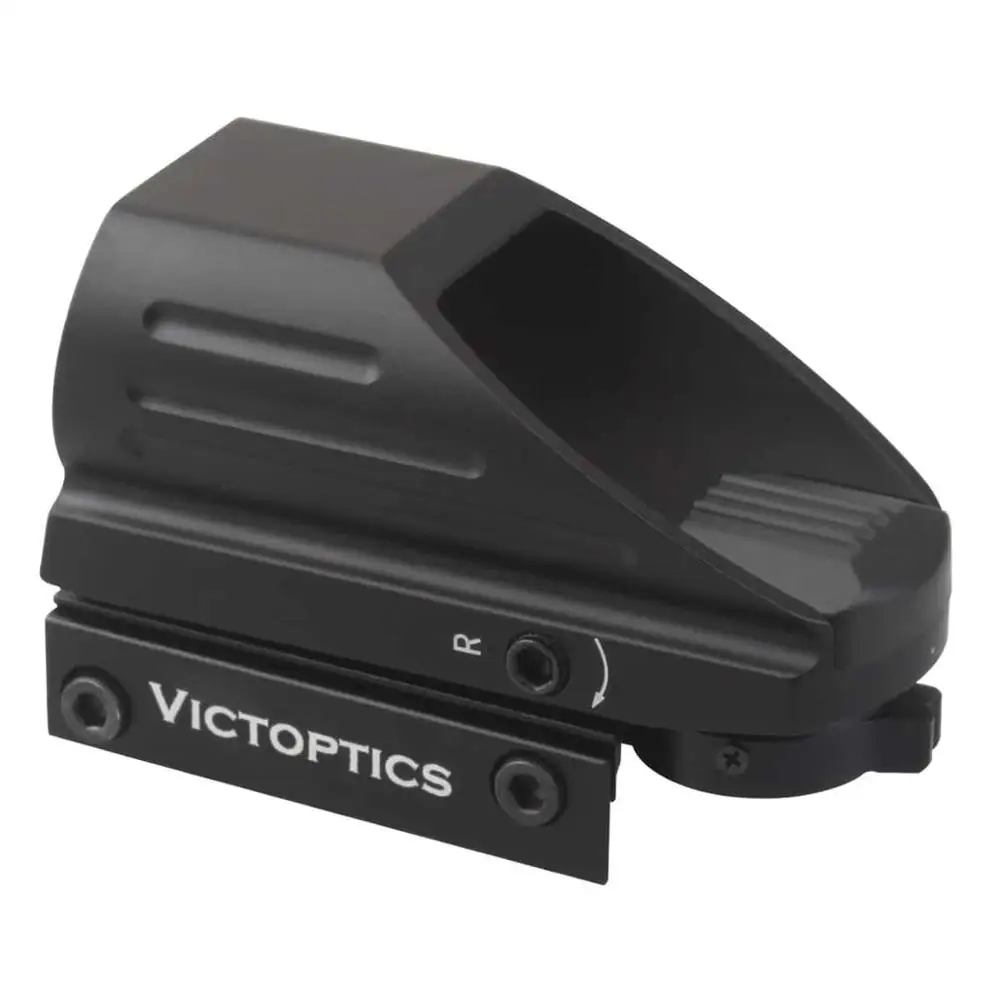VictOptics 1x22x33 охотничий компактный прицел с красной точкой четыре сетки ударопрочный для настоящего оружия и страйкбола