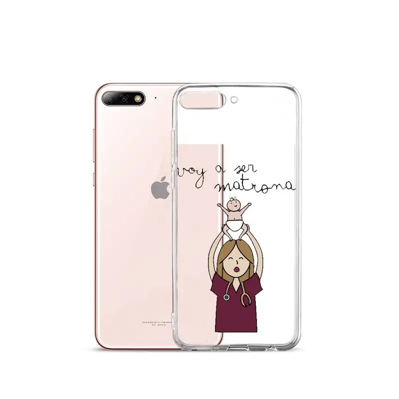 

Doctor nurse medicine cartoon Phone Case Transparent Clear for iPhone 11 12 mini pro XS MAX 7 8 6 6S Plus X 5S SE 2020 XR