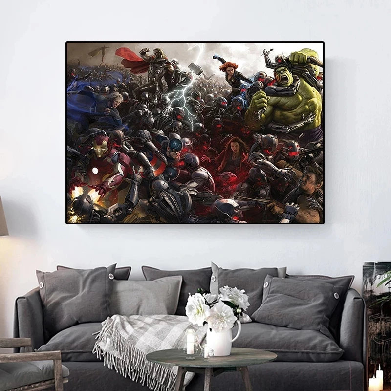 

Avengers HD Print Marvel Modular Picture Superhero Canvas Painting Poster For Living Room Home Decoration Wall Art No Framework