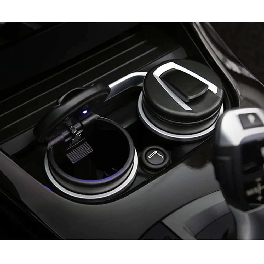 Портативный размер автомобильная светодиодная пепельница мусорная корзина