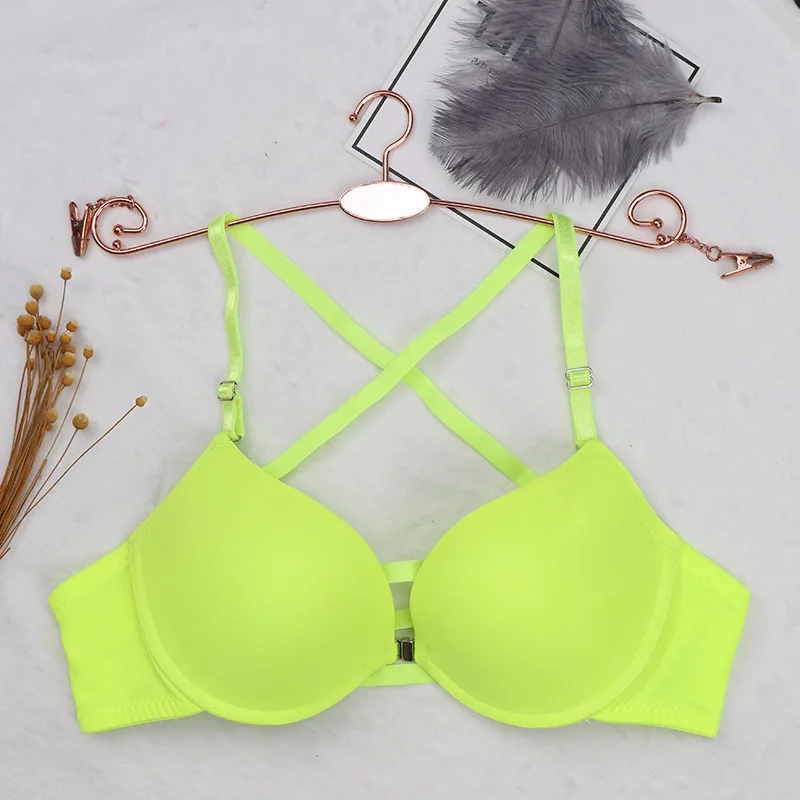 Yenlice Smooth Underwire Lingerie Women's Bras Adjusted Straps Brassiere Push Up Front Closure Bra | Женская одежда