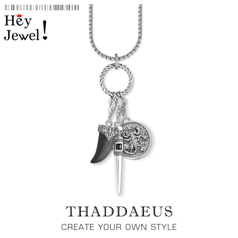 

Sword Tooth Scorpio Necklace,2019 Brand New Punk 925 Sterling Silver Fashion Jewelry Europe Rebel Bijoux Gift For Men Women