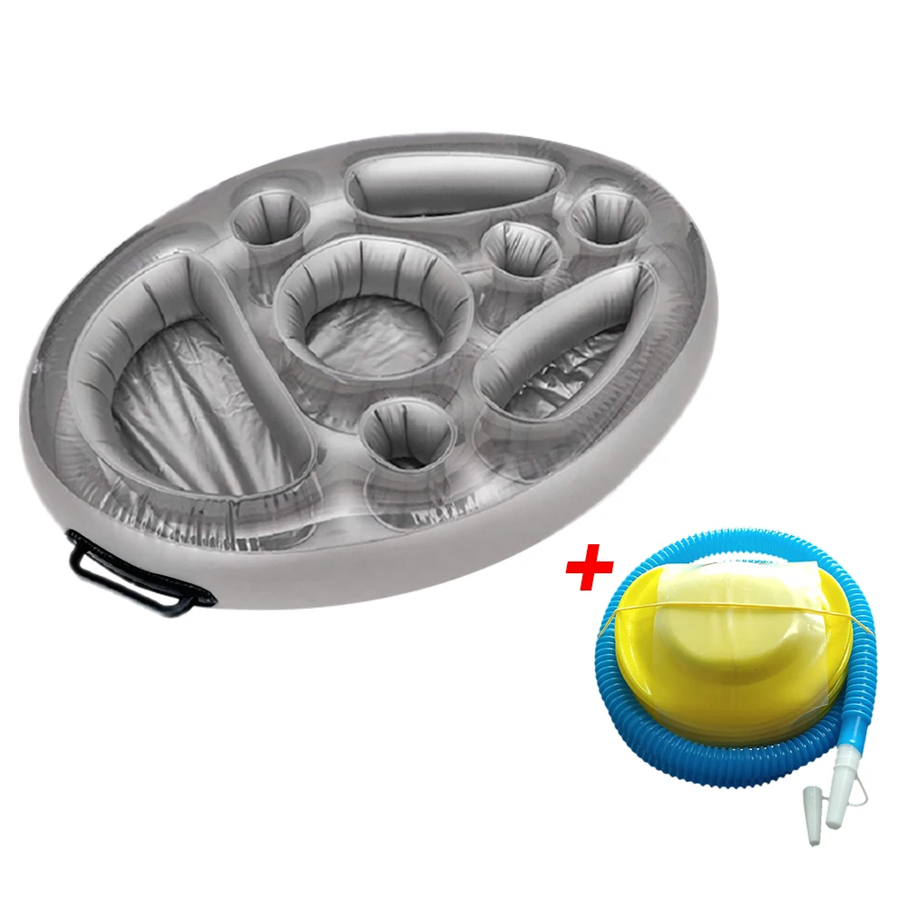 

Summer Party Bucket Cup Holder 70x50cm Inflatable Floating Swimming Pool Drink Holder Tub Lounge Beer Cooler Bar Table Tray