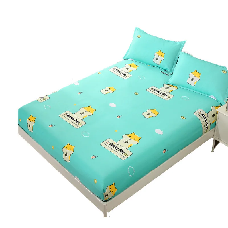 

1pc Bed Sheet Printing Bed Mattress Set With Four Corners And Elastic Band Sheets Hot Sale(Pillowcases Need Order) Dropship