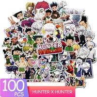 1050100pcs cool hunter x hunter anime stickers laptop water bottle skateboard waterproof graffiti decal sticker packs kid toy