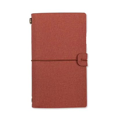 Rust Red Agenda, A6, винтажный блокнот из искусственной кожи, еженедельник, Обложка, Канцтовары, офисные принадлежности, студенческий журнал для путешествий - Цвет: Rust Red