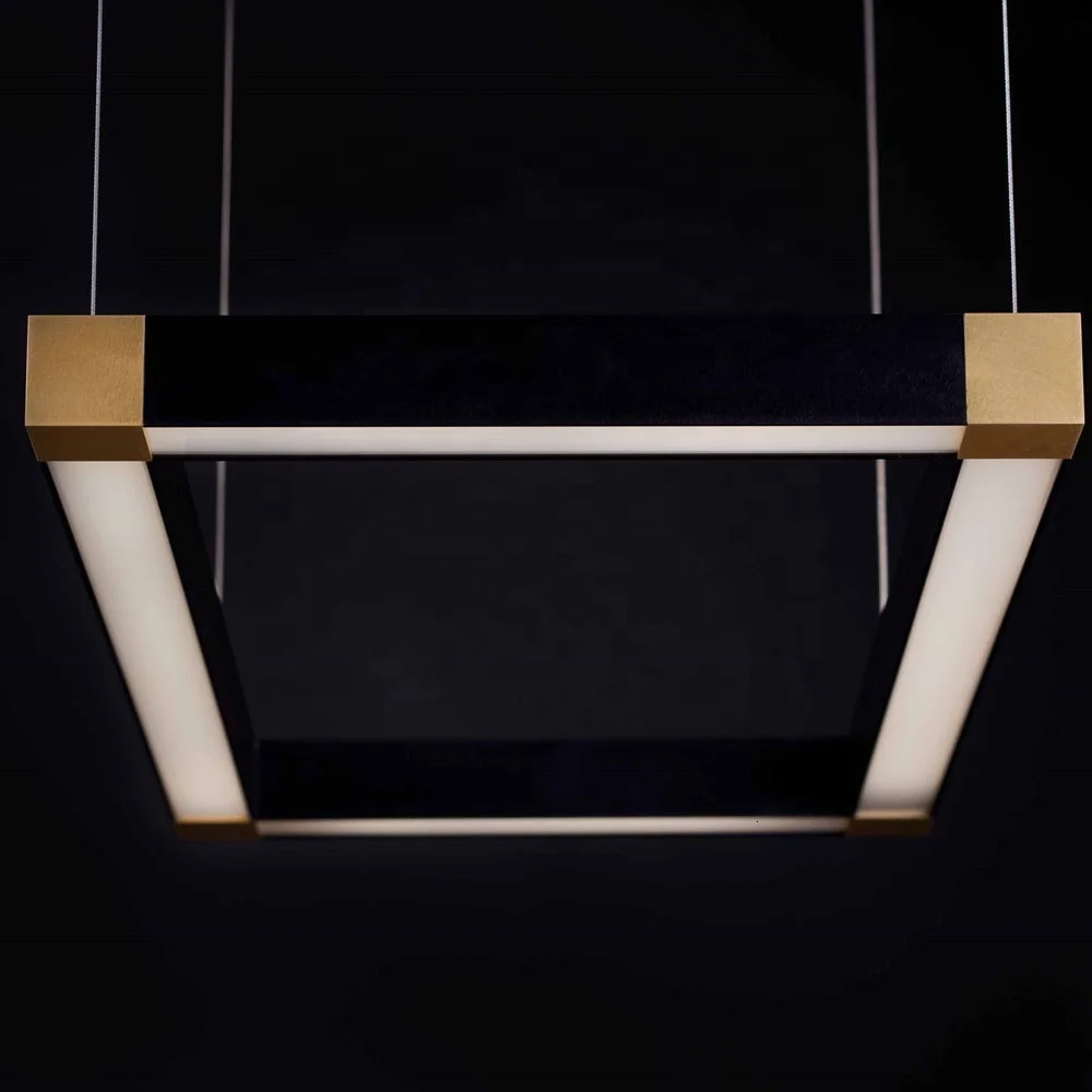 Индивидуальный размер роскошная квадратная светодиодная Подвесная лампа