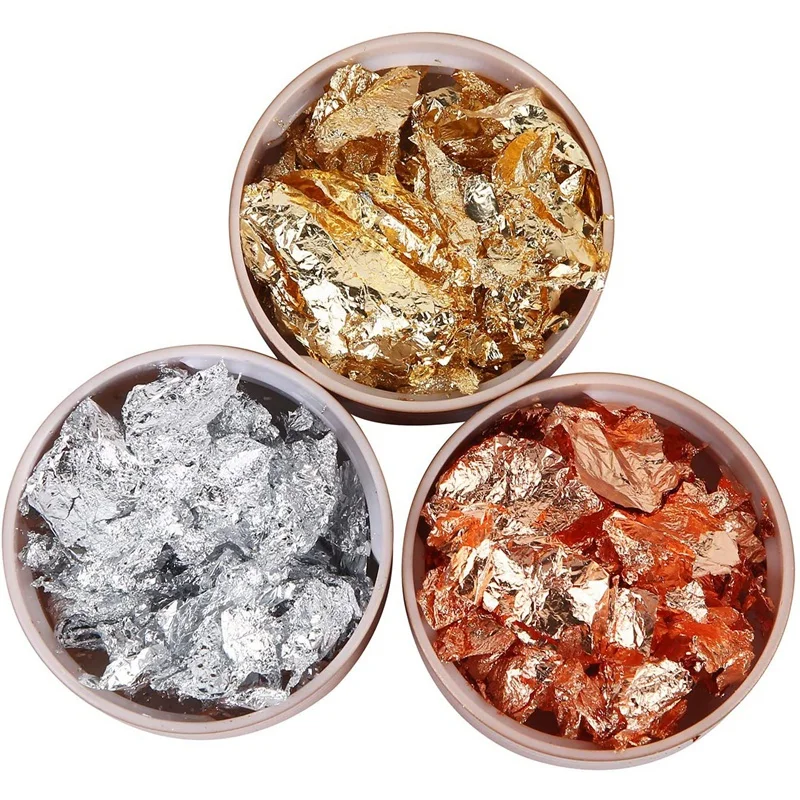 Декоративные хлопья для листьев золотой серебряный конфетти Материалы