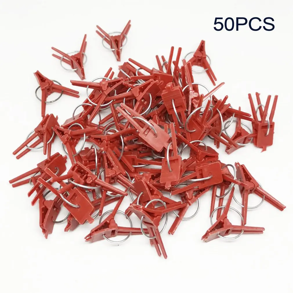 

50pcs Vegetable Grafting Clamp Cucumber Clip Watermelon Melon Grafting Clip Eggplant Grafting Plastic Clip