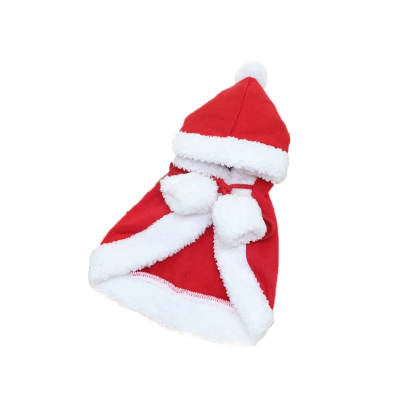 

Pet Christmas Hooded Cloak Cute Cats Dogs Costume Winter Christmas Clothes Small Animal Hooded Cloak Fashion dog clothing