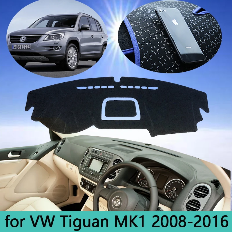 

Car Dashboard Avoid Light Pad Instrument Platform Desk Cover Mats Carpets For Volkswagen VW Tiguan MK1 2008~2016 2013 2014 2015