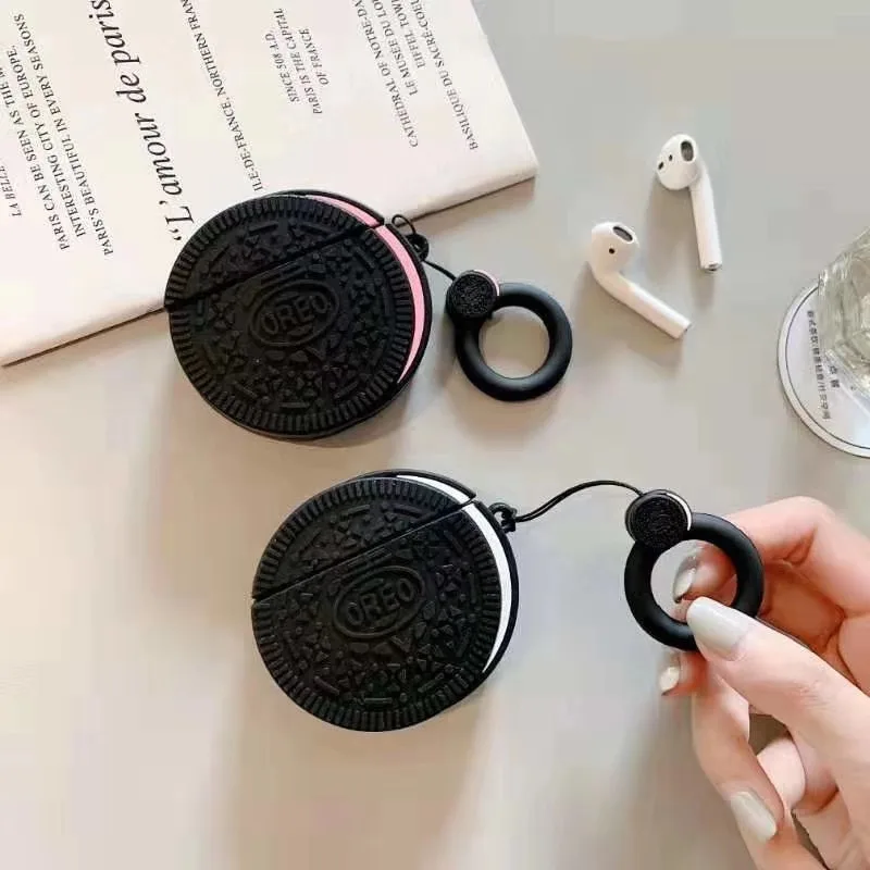 Модный чехол для наушников AirPods 2 1 3 Oreo с молочным шоколадным печеньем