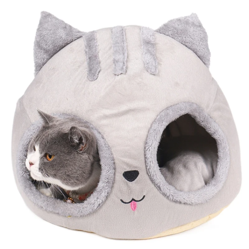 

Removable Cat Bed House Semi-Enclosed Pet Dog Cat Nest Kennel Deep Sleep Pad Pet House for Small Dog and Cats Pet Accessories
