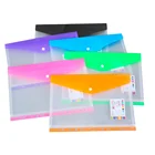 Пластиковые папки для файлов размера A4, бумажники, красочные папки для документов, сумки-конверты для школы