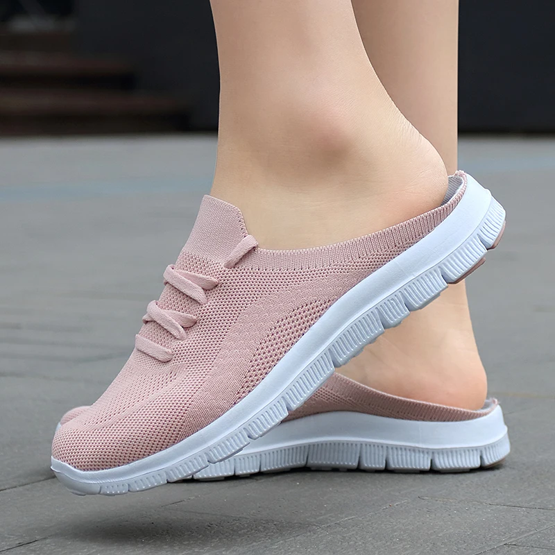 

Women Breathable Sneakers Casual Flat Shoes Outdoor Light Fashion Women Vulcanized Shoes Platform Comfortable Sport Shoes Mules