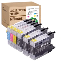 for brother ink cartridge lc1280 lc1240 printer ink lc1220 for mfc j280w j430w j435w j5910dw j625dw j6510dw j6910dw dcp j725dw